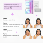 UNIKASMILE  BANDES BLANCHISSANTES SANS PEROXYDE, éclat instantané - des dents blanches en un instant