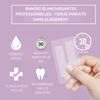 UNIKASMILE  BANDES BLANCHISSANTES SANS PEROXYDE, éclat instantané - des dents blanches en un instant