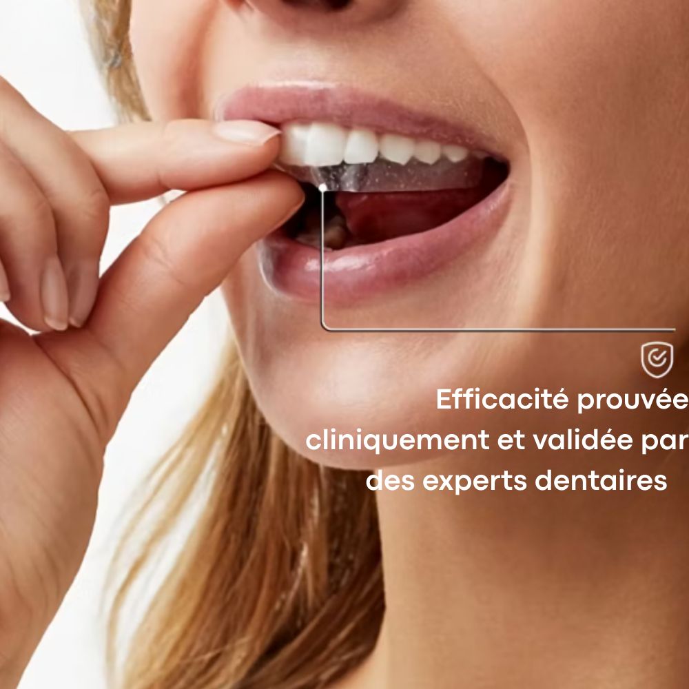 UNIKASMILE  BANDES BLANCHISSANTES SANS PEROXYDE, éclat instantané - des dents blanches en un instant